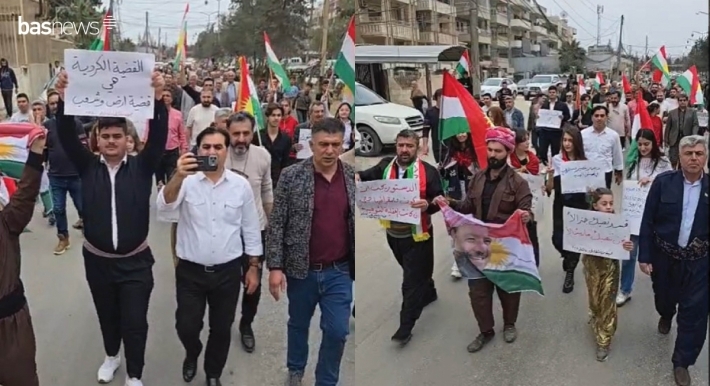 Li Rojavayê Kurdistan gel li dijî ragehandina destûrê ya nû a Sûriyê daketin qadan