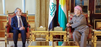 Serok Barzanî pêşwaziya Serokê Bereyê Tirkmenî yê Îraqê dike