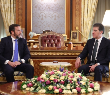 نێچیرڤان بارزانی، سەرۆکی هەرێمی کوردستان، پێشوازیی لە بەڕێز نیکۆلۆ فۆنتانا، باڵیۆزی ئیتاڵیا لە عێراق و شاندی یاوەری کرد.