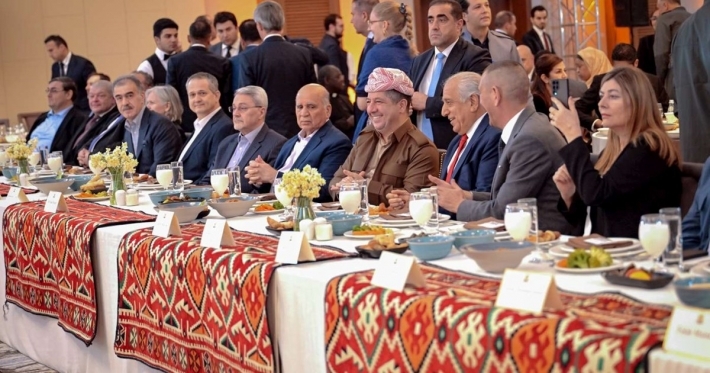 مسرور بارزاني يستضيف عدداً من السفراء والدبلوماسيين المعتمدين لدى العراق وإقليم كوردستان احتفالاً بنوروز