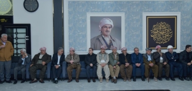 Serokê Hikûmetê beşdarî di merasîma cenazeyê pêşmergeyê dêrîn Hacî Mîrxan Dolemerî de kir