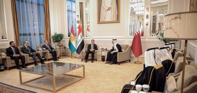 مەسرور بارزانی، سەرۆکوەزیرانی هەرێمی کوردستان گەیشتە دەوحە و لەگەڵ سەرۆکوەزیران و وەزیری دەرەوەی قەتەر کۆبووەوە.