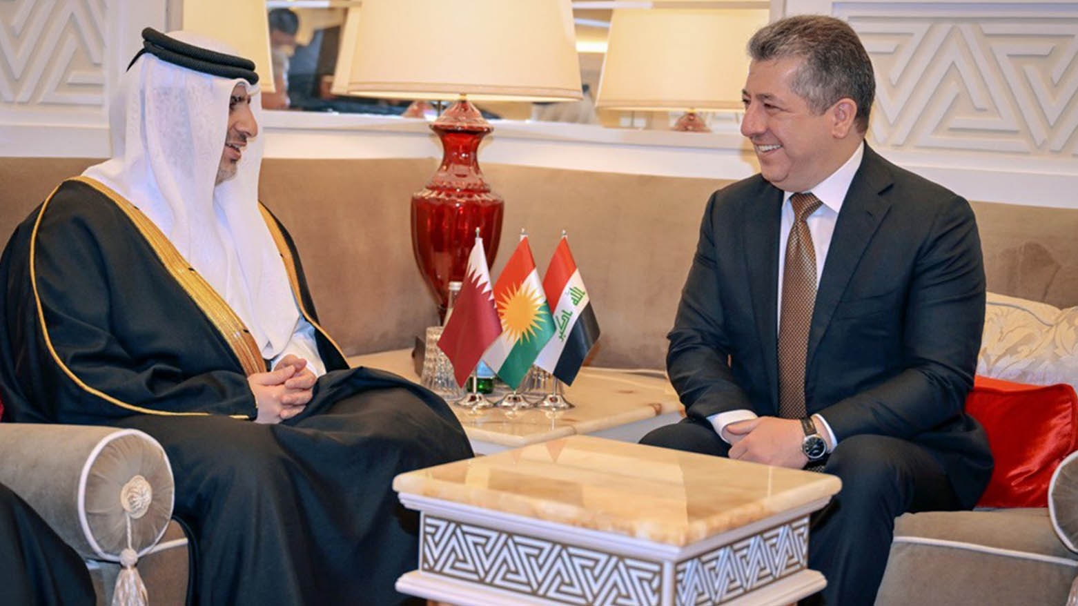 رئيس حكومة إقليم كوردستان يجتمع مع رئيس جهاز قطر للاستثمار