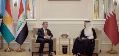 Mesrûr Barzanî gihişte Dohayê û ligel Serokwezîr û Wezîrê Derve yê Qeterê civiya