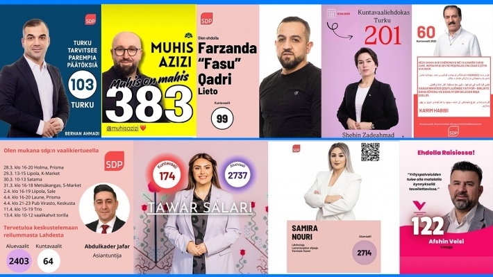 Li Fînlandayê 9 Kurd ji bo hilbijartinên şaredariyan namzed in