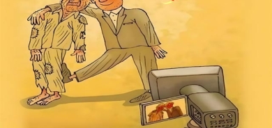 كاریكاتێر، ئەم كاریكاتێرە باس لەو كەسانە دەكات كە بۆ بەرچاوی كامێرا