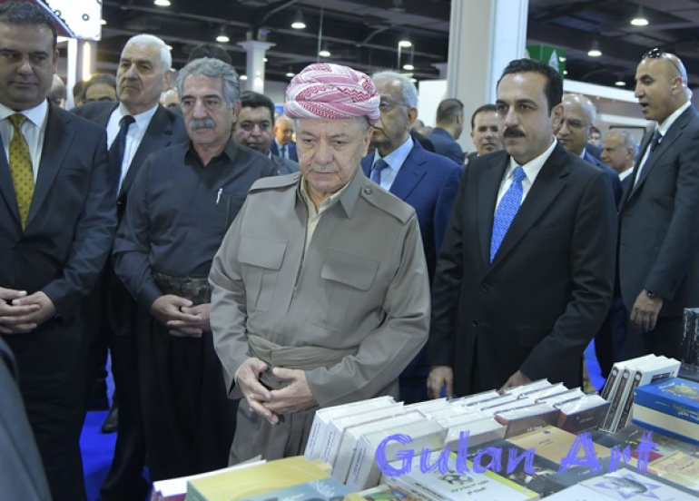 سەرۆك بارزانی 17هەمین پێشانگەی نێودەوڵەتی هەولێری بۆ كتێب كردەوە