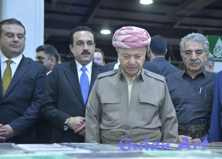 سەرۆك بارزانی 17هەمین پێشانگەی نێودەوڵەتی هەولێری بۆ كتێب كردەوە