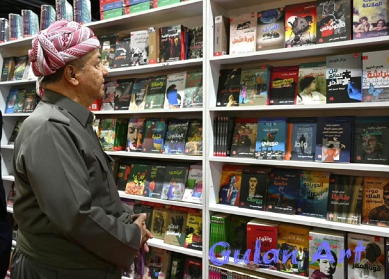 سەرۆك بارزانی 17هەمین پێشانگەی نێودەوڵەتی هەولێری بۆ كتێب كردەوە