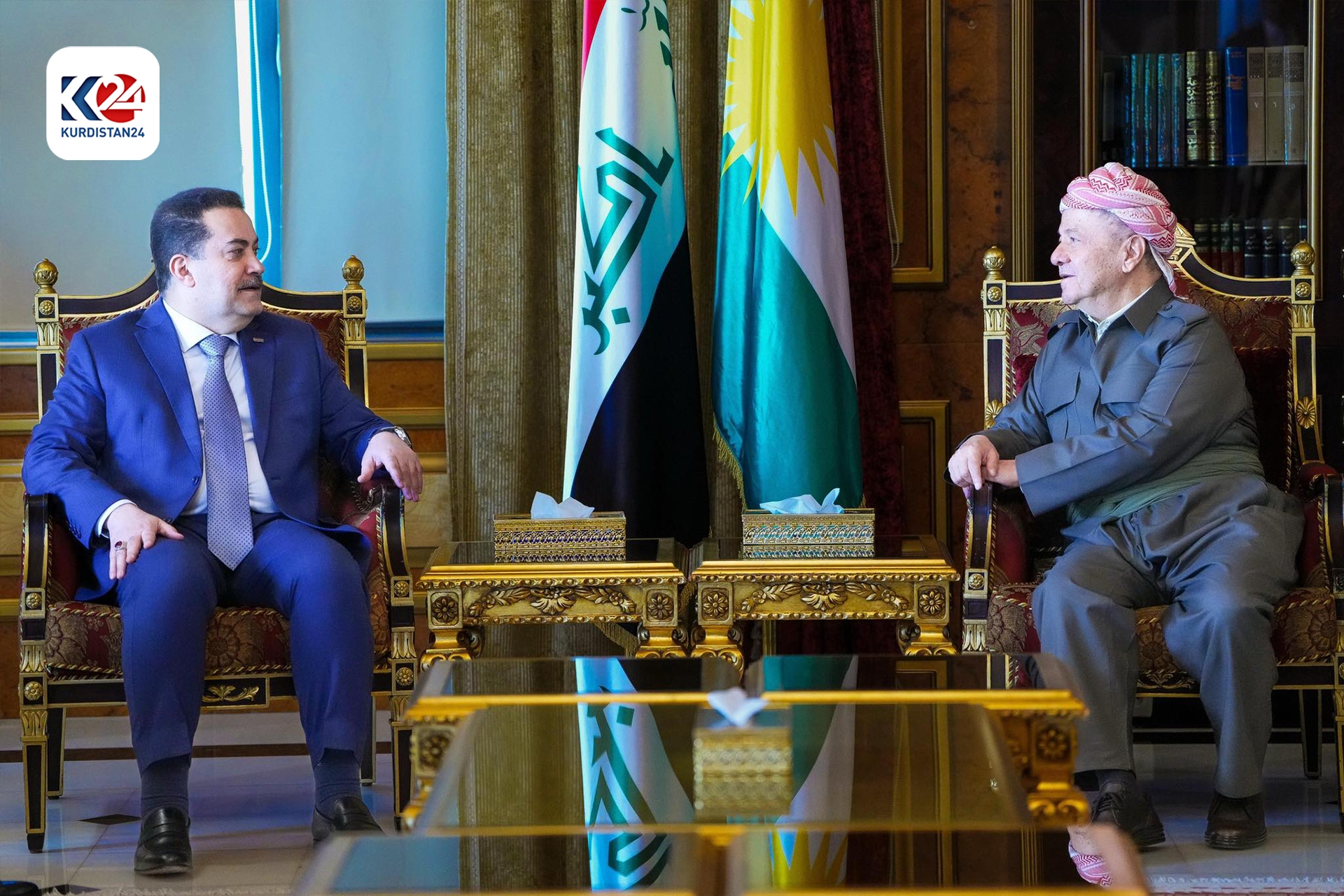 Serok Barzanî pêşwaziya Serokwezîrê Îraqê kir