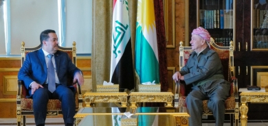 KDP President Masoud Barzani, Iraqi PM Sudani Meet in Pirmam to Discuss Bilateral Ties