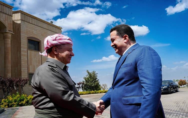 الرئيس بارزاني والسوداني يؤكدان أهمية التنسيق لحل أزمات العراق