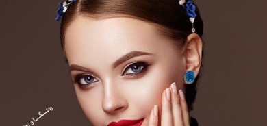 گوارەی نەخشێندراو بە بەردی گرانبەهای شین بۆ خانمانی بووك