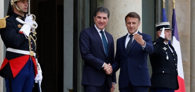 الرئيس الفرنسي يستقبل رئيس إقليم كوردستان في قصر الإليزيه