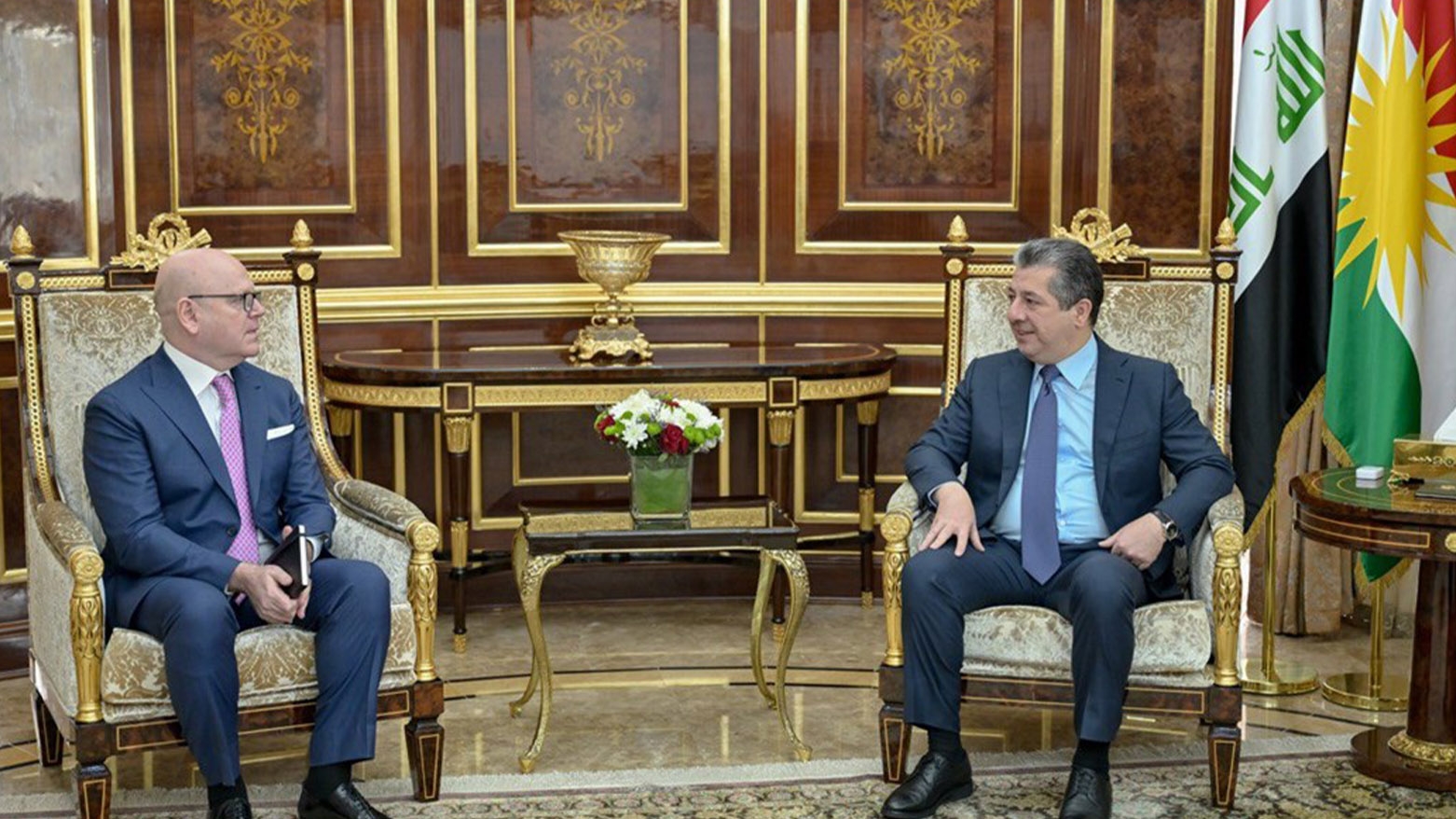 Mesrûr Barzanî pêşwaziya Konsulê nû yê Îtalyayê li Hewlêrê dike