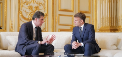 President Nechirvan Barzani meets with President Emmanuel Macron of France