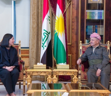 لە سه‌ڵاحه‌دین سەرۆك مەسعود بارزانی پێشوازیی لە خاتوو ڤیكتۆریا تەیلەر جێگری یاریدەدەری وەزیری دەرەوەی ئەمەریكا و شاندێكی یاوەری كرد.