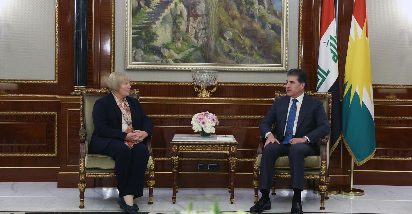 نيجيرفان بارزاني والسفيرة الالمانية يؤكدان على حماية أمن واستقرار المنطقة