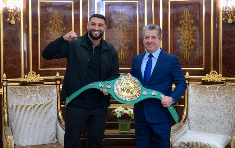 Kurdistan PM Celebrates Kurdish Athlete Agit Kabayel’s Boxing Victory, Honors Sculptor Shwan Kamal