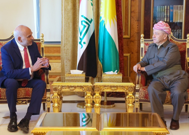 لە سەلاحەددین سەرۆك مەسعود بارزانی پێشوازی لە ژمارەیەك نووسەر و ئەدەبناس و ڕۆشنبیری عەرەب كرد