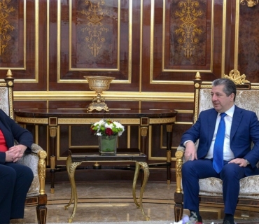 مەسرور بارزانى، سه‌رۆكى حکوومەتی هه‌رێمى كوردستان، پێشوازیى له‌ كريستيانه‌ هۆمان باڵوێزی ئه‌ڵمانيا له‌ عێراق كرد.