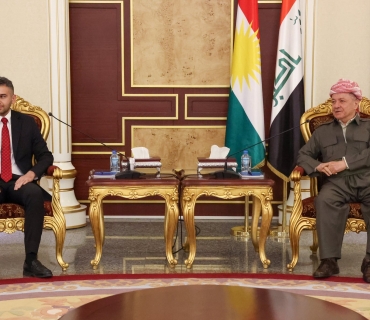 لە سەلاحەددین سەرۆك مەسعود بارزانی پێشوازی لە بەڕێوەبەر و یاریزانان و ستافی یانەی وەرزشیی دهۆك كرد.