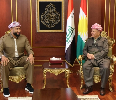 لە سەلاحەددین سەرۆك مەسعود بارزانی پێشوازی پاڵەوانی بۆكسێنی ناسراوی كورد بەڕێز عەگید كابایل كرد