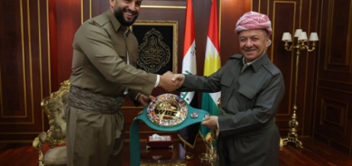 Kurdish-German Boxer Agit Kabayel Honored by President Masoud Barzani After Historic WBC Victory