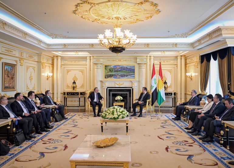 سه‌رۆكى حکوومەتی هه‌رێمى كوردستان، پێشوازى له‌ نوح یەڵماز‌ جێگری وەزیری دەرەوەی تورکیا كر