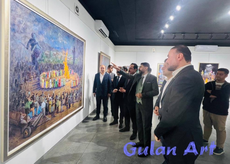 هونەرمەندی نیگاركێش (ناسڕ دانشوەر) پێشانگەیەكی شێوەكاری كردەوە