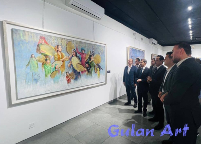 هونەرمەندی نیگاركێش (ناسڕ دانشوەر) پێشانگەیەكی شێوەكاری كردەوە