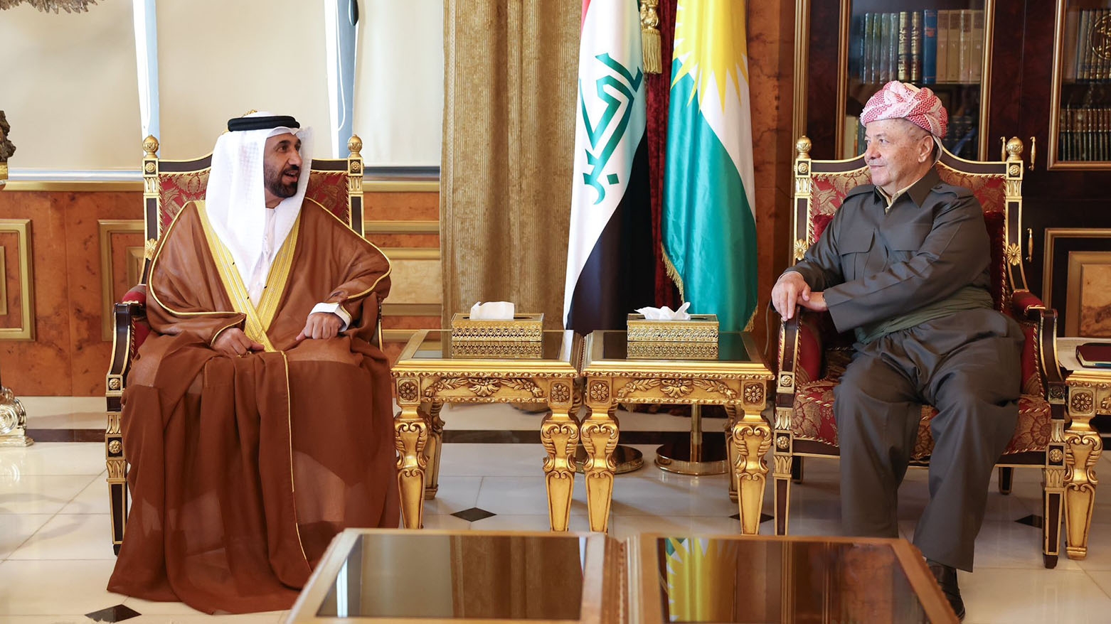 الرئيس بارزاني يستقبل رئيس البرلمان العربي