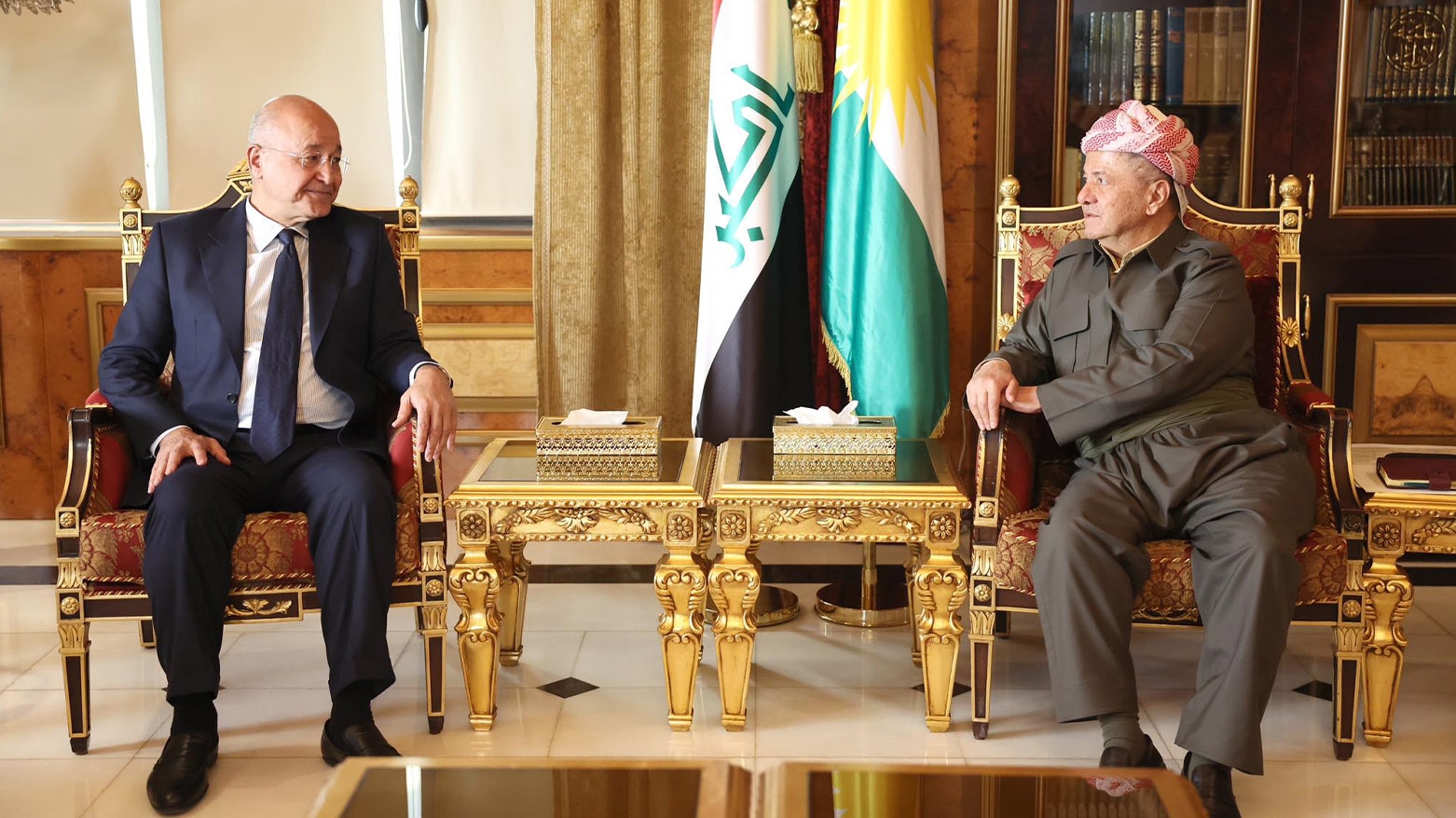 الرئيس بارزاني يستقبل الرئيس السابق لجمهورية العراق