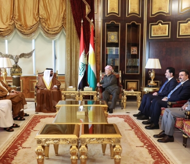 لە سەلاحەددین سەرۆک مەسعود بارزانی پێشوازی لە بەڕێز محەمەد ئەحمەد ئەلیماحی سەرۆکی پارلەمانی عەرەبی و شاندی یاوەری کرد.