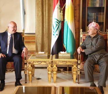 لە سەلاحەددین سەرۆک مەسعود بارزانی پێشوازیی لە بەڕێز دکتۆر بەرهەم ساڵح سەرۆککۆماری پێشووی عێراق کرد.