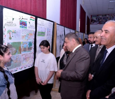 پێشانگای شێوەکاری و پەخشنامەی سەر دیوار بۆ قوتابخانەکانی پەروەردەی خەبات کرایەوە