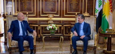 مەسرور بارزانی، سەرۆکی حکوومەتی هەرێمی کوردستان، پێشوازیی لە بەرهەم ساڵح سەرکۆماری پێشووی عێراق کرد.