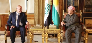 Serok Barzanî pêşwazî li Berhem Salih kir