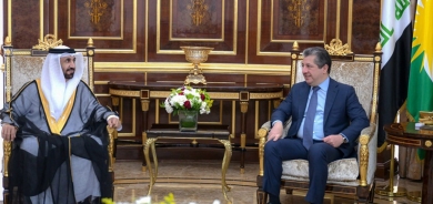 Mesrûr Barzanî pêşwazî li Serokê Parlamentoya Erebî kir