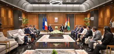 مەسرور بارزانی، سەرۆکی حکوومەتی هەرێمی کوردستان، پێشوازیی لە ژان نوێل بارۆ، وەزیری دەرەوەى فەرەنسا کرد.