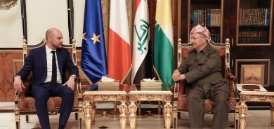 President Barzani Receives French Foreign Minister
