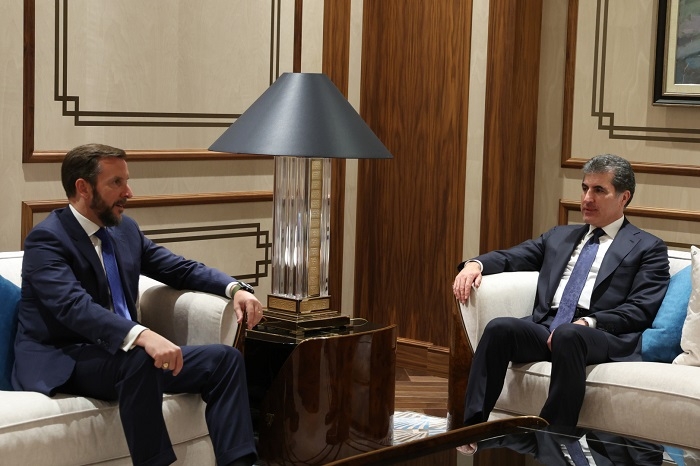 President Nechirvan Barzani Welcomes Italian Ambassador, Discusses Strengthening Ties with Italy and Basra