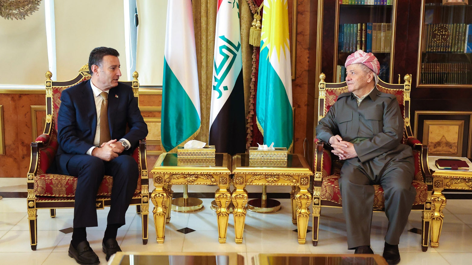 الرئيس بارزاني يستقبل رئيس مجلس النواب الأردني