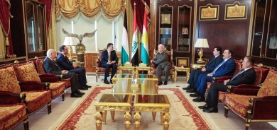 لە سەلاحەددین سەرۆک مەسعود بارزانی پيشوازی لە بەڕێز (احمد الصفدي) سەرۆکی ئەنجوومەنی نوێنەرانی ئەردەن و شاندی یاوەری کرد.