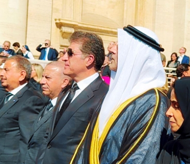 سەرۆکی هەرێمی کوردستان بە نوێنەرایەتیی هەرێمی کوردستان و عێراق لە رێوڕەسمی بەخاکسپاردنی پاپا فرانسیسدا بەشداری کرد