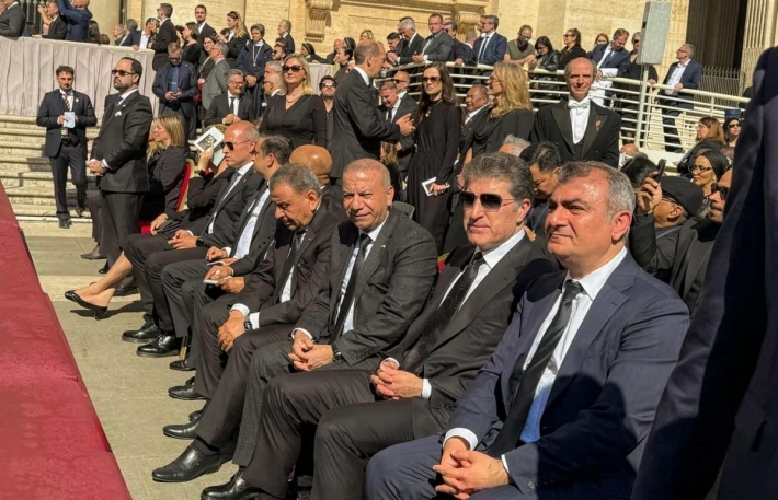 Nêçîrvan Barzani beşdarî merasîma xatirxwestinê ya Papa bû