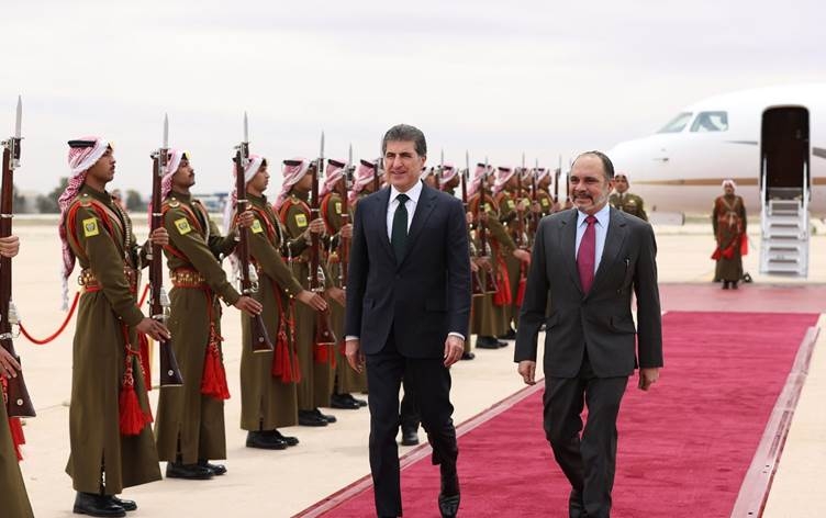 نيجيرفان بارزاني وملك الأردن يجتمعان في عمّان