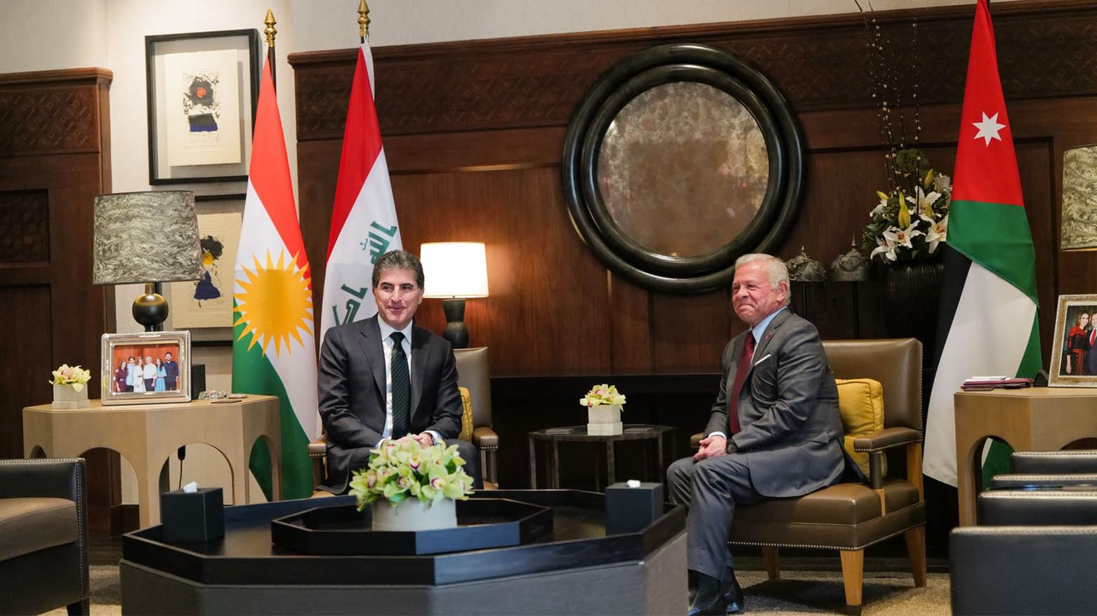 نێچیرڤان بارزانی و شا عەبدولڵا هەماهەنگیی هاوبەشیان بۆ پاراستنى سەقامگیری ناوچەکە تاوتوێ کرد