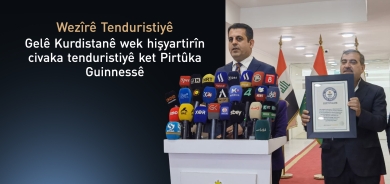 Gelê Kurdistanê wek hişyartirîn civaka tenduristiyê ket Pirtûka Guinnessê