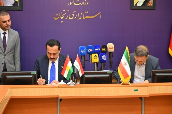 توقيع مذكرة تفاهم بين العاصمة أربيل ومحافظة زنجان الايرانية